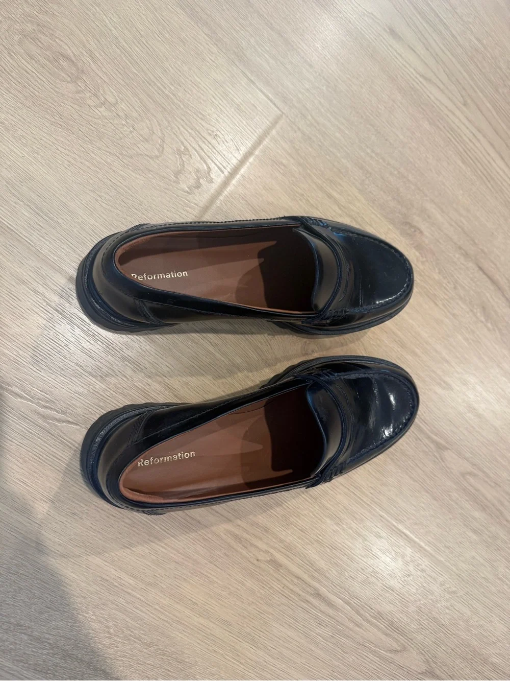 Reformation Agathea Leather Loafers for Women